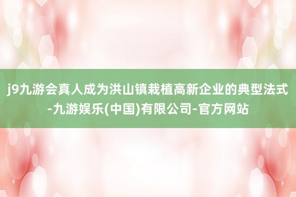 j9九游会真人成为洪山镇栽植高新企业的典型法式-九游娱乐(中国)有限公司-官方网站