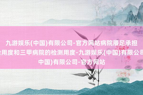 九游娱乐(中国)有限公司-官方网站病院餍足承担他们的查验用度和三甲病院的检测用度-九游娱乐(中国)有限公司-官方网站